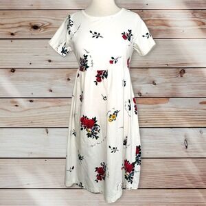 E1 Vintage Action Gear sportswear Made in USA dress small floral empire waist